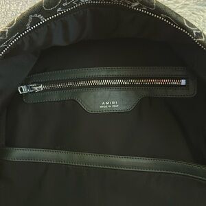 AMIRI Bandana Embroidered Canvas Backpack